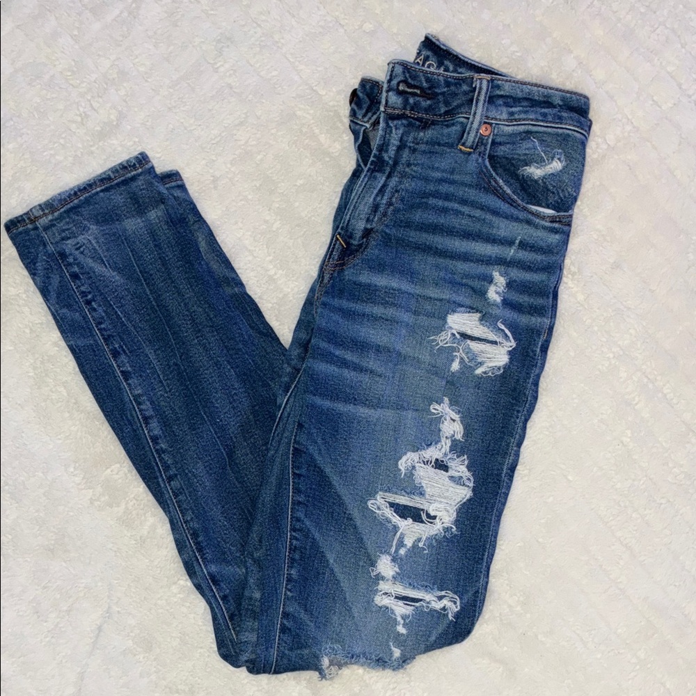 Men’s American Eagle Outfitters Ripped Blue Skinny Jeans